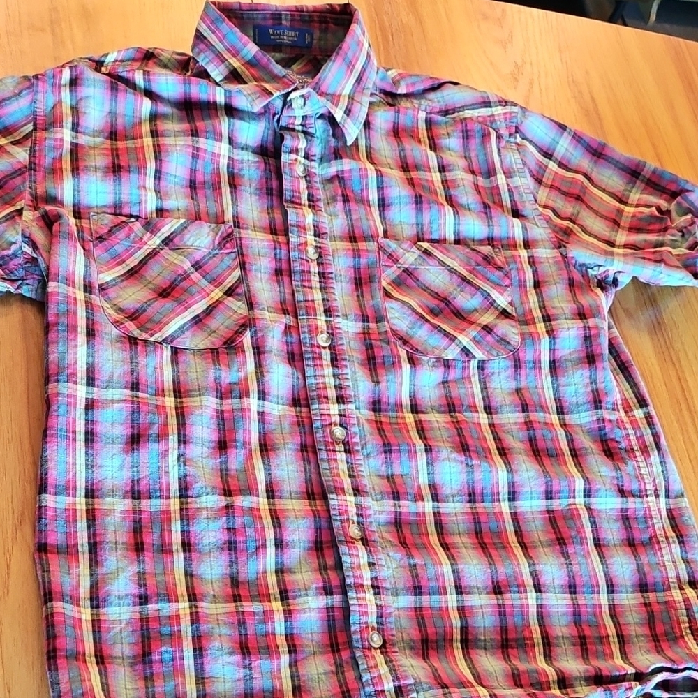Pendleton Red And Blue Casual Button Down Shirt - image 2